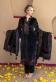 BLACK PREMIUM EMBROIDERED DUPATTA SET